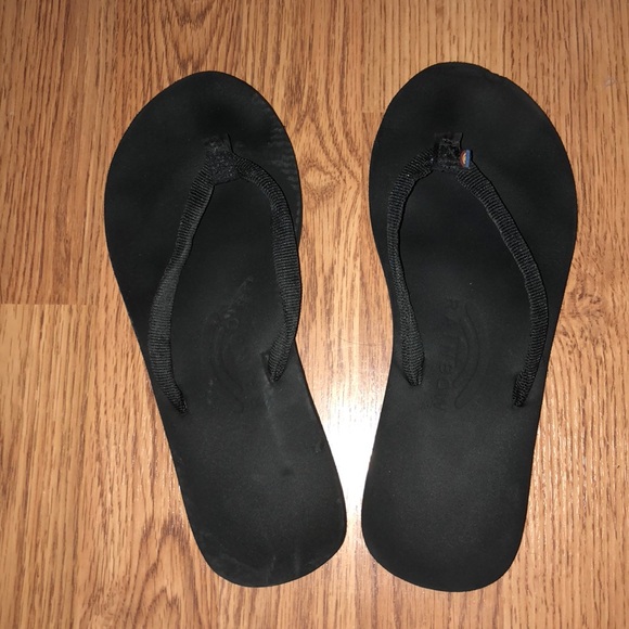 rainbow cloud flip flops